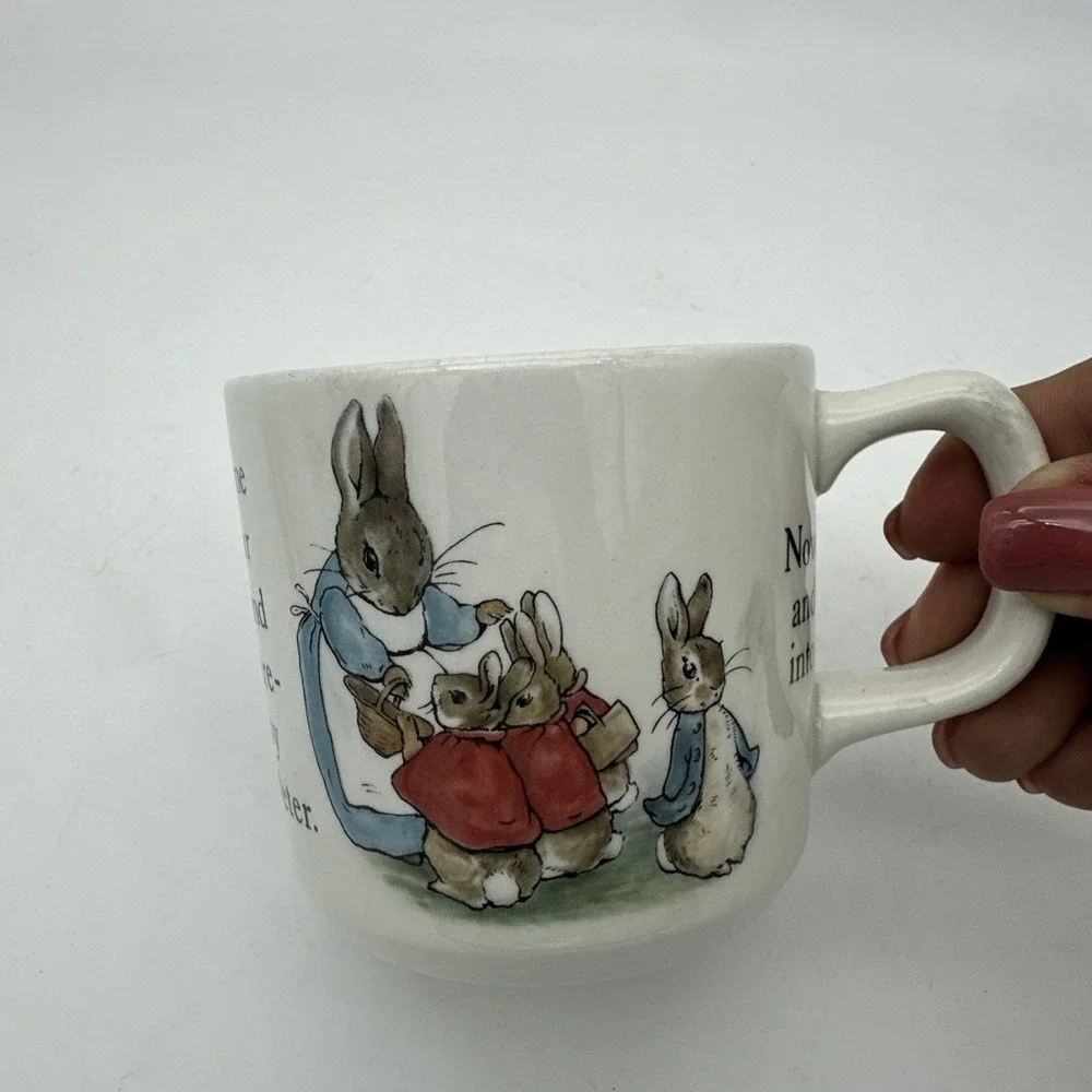 Wedgwood Peter Rabbit By Beatrix Potter 3 Piece‎ Nursery Set England  EUC